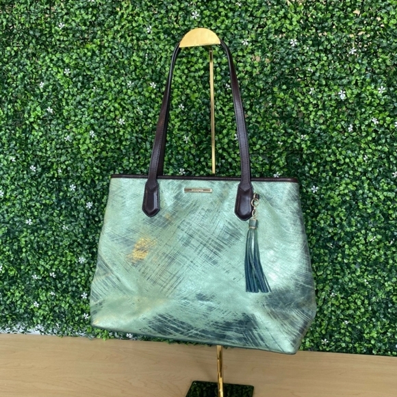 Brahmin Duxbury Satchel - Hunter Mayara Metallic Tote - Picture 8 of 17